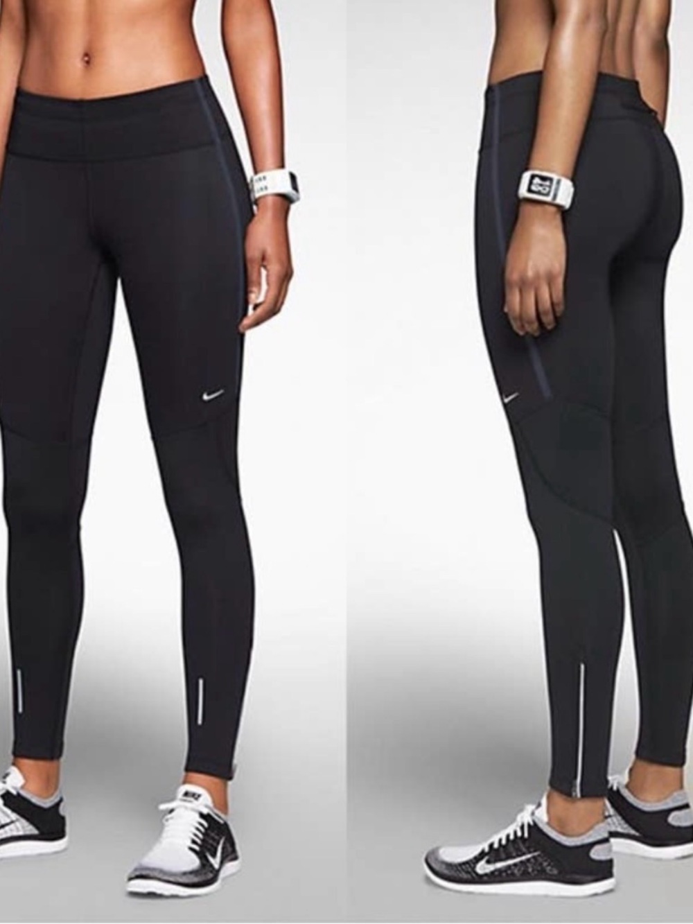 Nike Element Shield Dri-FIT Running Tights Stay Warm Black Reflective Size M